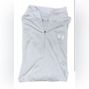 XL under armour half zip silver/white
